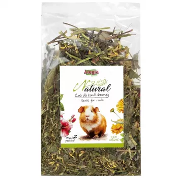 Suszona mieszanka ziół dla świnek morskich Alegia Herbs for cavia 100 g — worek 100 g, bezglutenowa i bezcukrowa