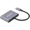 USB-C 3-w-1 Hub CANYON DS-3 Ciemnoszary — USB-C do USB-A + HDMI + PD passthrough