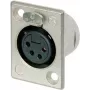 Neutrik NTR-NC4FP1 - -30 - 80 °C - Czarny - Srebrny - UL 94 HB - IEC 61076-2-103 - IP 40 - IEC 68-2-20 (NC4FP1)