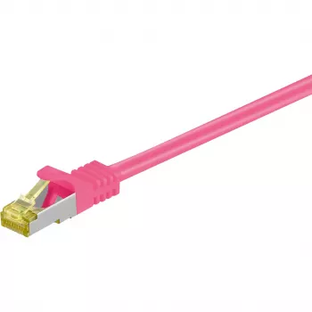 Kabel sieciowy Goobay RJ-45 CAT7 3m magenta S/FTP
