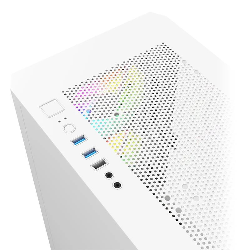 Montech AIR 100 ARGB Obudowa MICRO-ATX z Czterema Wentylatorami ARGB Pre-Instalowanymi, Ultra-Minimalistyczny Design, Drobna Siatka na Panelu Przednim, Wysoki Przepływ Powietrza, Unikalny Bok