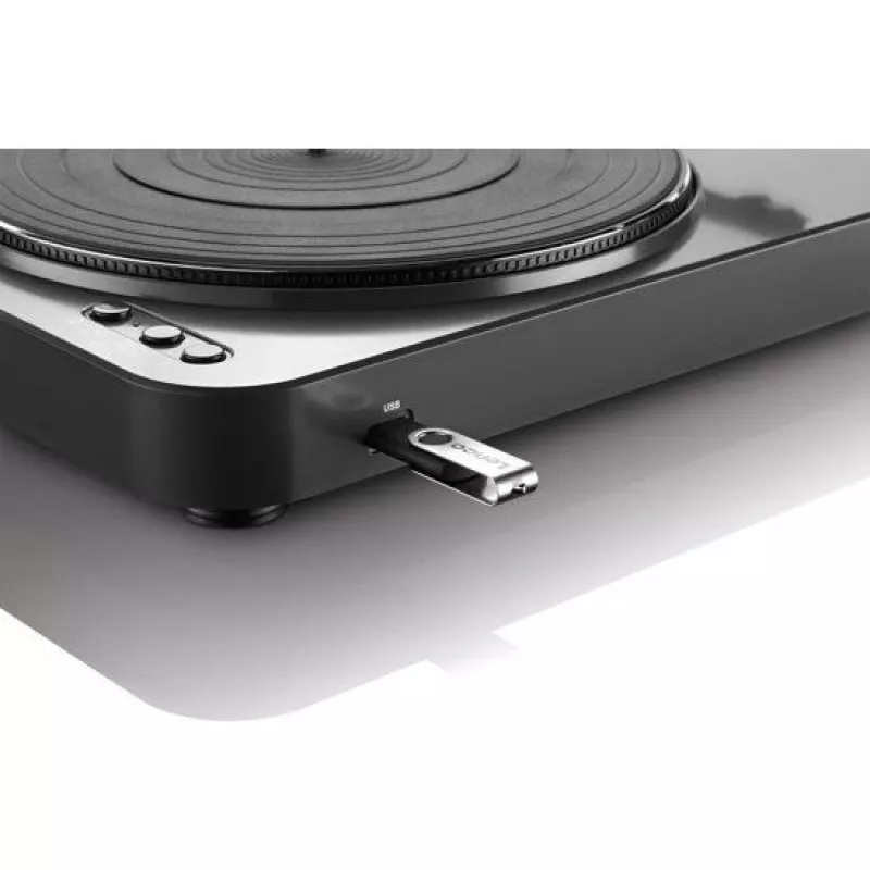 Gramofon audio z napędem paskowym Lenco LBT-120BK Czarny Półautomatyczny