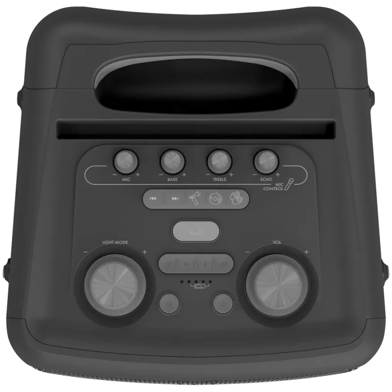 Głośnik imprezowy KLIPSCH Vegas — przewodowy i bezprzewodowy, woofer 13,3 cm, 49–20000 Hz, 95 dB, zasilany bateriami, czarny