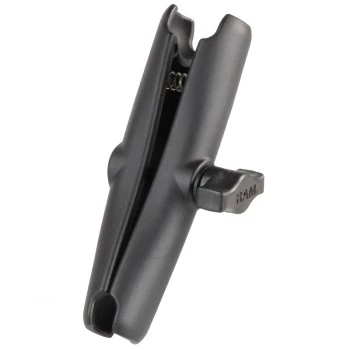 Długie ramię z podwójnym gniazdem kulowym RAM-B-201U-C do montażu tabletów/urządzeń, aluminium, kula 2,54 cm, wysokość 152,4 mm, czarny