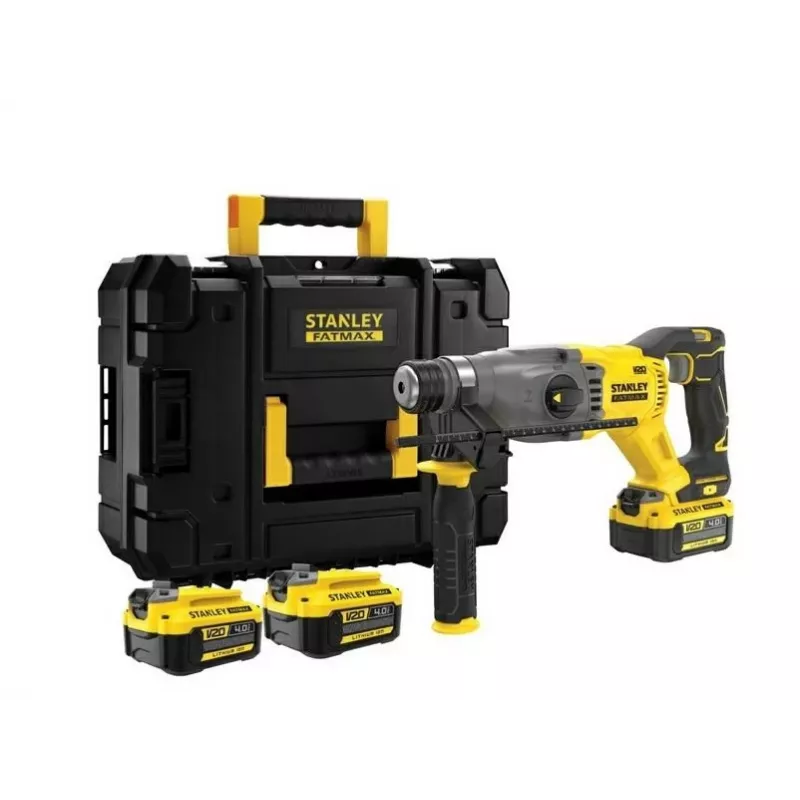 Młotowiertarka udarowa STANLEY SDS+ 18V V20 2x4Ah KUFER