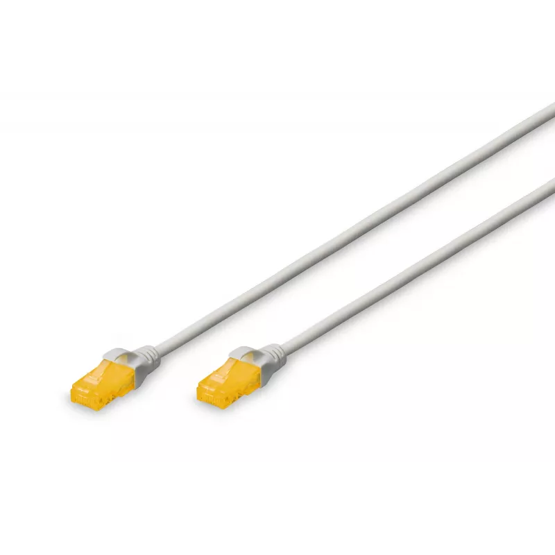 Kabel sieciowy Digitus CAT 6A U/UTP cienki Patch Cord RJ-45 Cat6a 2m Szary