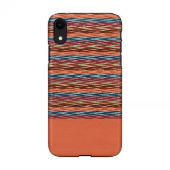 Etui na smartfona man and wood do iPhone XR — Browny Check Czarny ochronny tył
