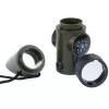 Wielofunkcyjny gwizdek survivalowy Mil-Tec SP.22073 — 6-w-1 oliwkowy, kompas, termometr, lusterko, lupa, światło, 100×35×30 mm