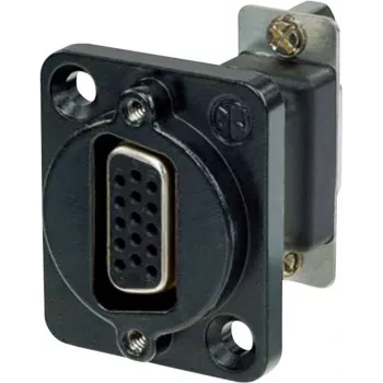 Neutrik NADB15FF-B Cable Adapter VGA Czarny - Stal nierdzewna (NADB15FF-B)