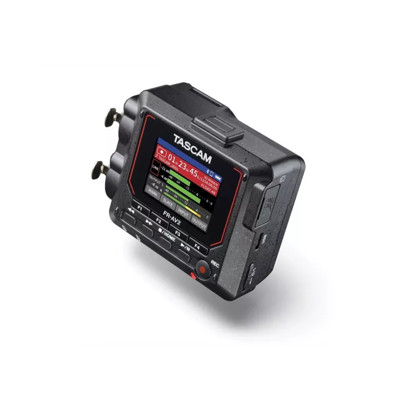 Przenośny rejestrator audio Tascam FR2-AV — 2-ścieżkowy, 2 wejścia combo XLR, interfejs USB-C, 48–192 kHz, 24/32-bitowy, microSD do 512 GB
