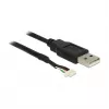 Kabel USB DeLOCK 1.5m USB2.0-A/5p Czarny