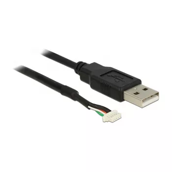 Kabel USB DeLOCK 1.5m USB2.0-A/5p Czarny