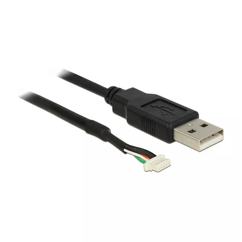 Kabel USB DeLOCK 1.5m USB2.0-A/5p Czarny
