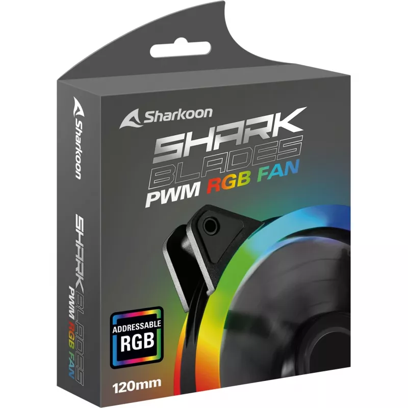 SHARKOON Shark Blades PWM ARGB 120mm Wentylator Obudowy - Czarny