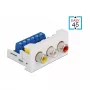 Moduł RCA DeLOCK Easy 45 3 x żeńskie gniazdo RCA 22,5 x 45 mm