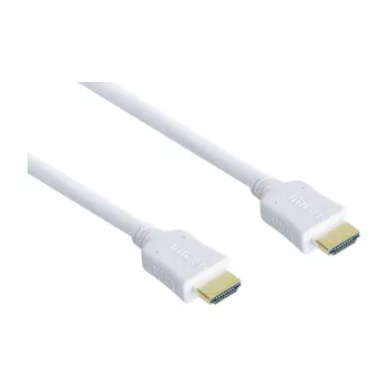 High-Speed-HDMI®-Kabel mit Ethernet, vergoldete Stecker, Stecker A an Stecker A, weiß, 0,5m, Good Connections®