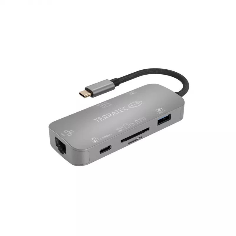 Koncentrator USB Terratec Connect C8 USB 2.0 Type-C Szary