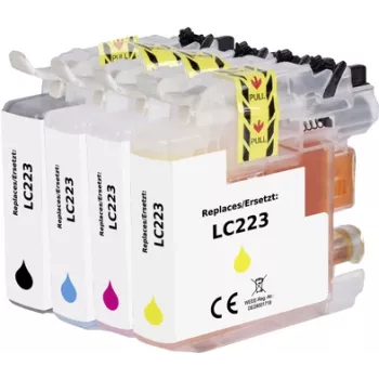 Renkforce zestaw atramentów zamiennik Brother LC-223 (LC223VALBPDR) kompatybilny czarny, cyjan, magenta, żółty RF-5655920 (RF-5655920)
