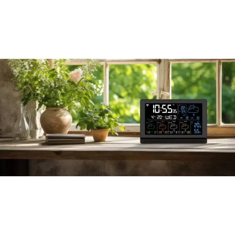 Inteligentny głośnik MANTA MTO200B Windy Czarny — bezprzewodowe audio Bluetooth i Wi‑Fi, obsługa asystenta głosowego