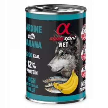 ALPHA SPIRIT WET Sardynka z bananem - karma mokra dla psów - 400g