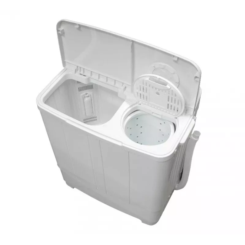Półautomatyczna pralka Ravanson XPB-700 — ładowana od góry, pojemność 4 kg, wirowanie 1400 obr./min, biała