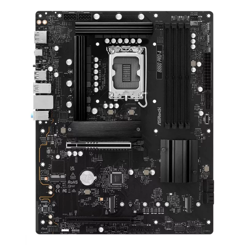 Płyta główna ASRock B860 Pro-A — Intel B860 ATX, LGA 1851, DDR5, 4x DIMM, 256GB, 2.5Gb LAN, 1x M.2, 4x SATA III