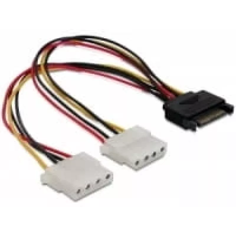 SATA 15pin na 2x 4pin Molex żeński 20cm DeLOCK 65159