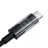 Kabel szybkiego ładowania Baseus Gem USB A na USB C 2 m 100 W Czarny