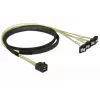 Kabel SCSI DeLOCK 85685 Czarny Żółty 1 m 1 x Mini SAS HD SFF-8643 4 x SATA 7 pin