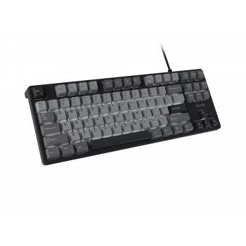 Klawiatura gamingowa NATEC Fury Kanabo K2 US z białym podświetleniem, mechaniczna, czarno-szara