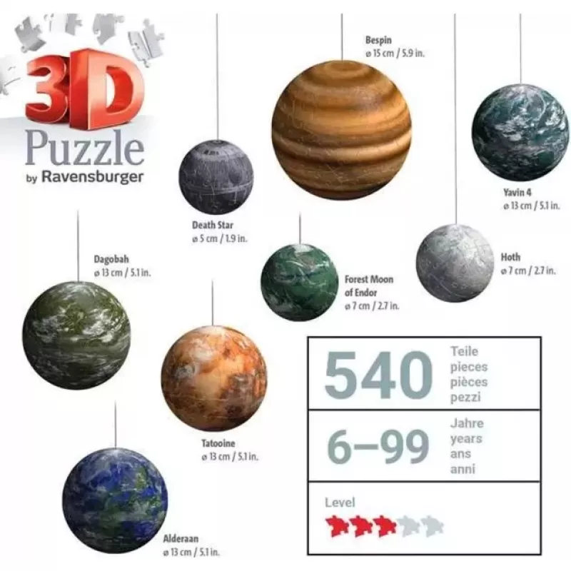 Puzzle 3D Ravensburger 11577 Star Wars 531 elementów