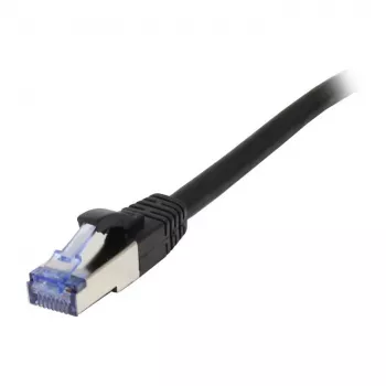 Kabel krosowy RJ45 - CAT6A 500 MHz - 1,5 m - czarny - S-STP(S/FTP) - AWG27 - LSZH - Synergy 21