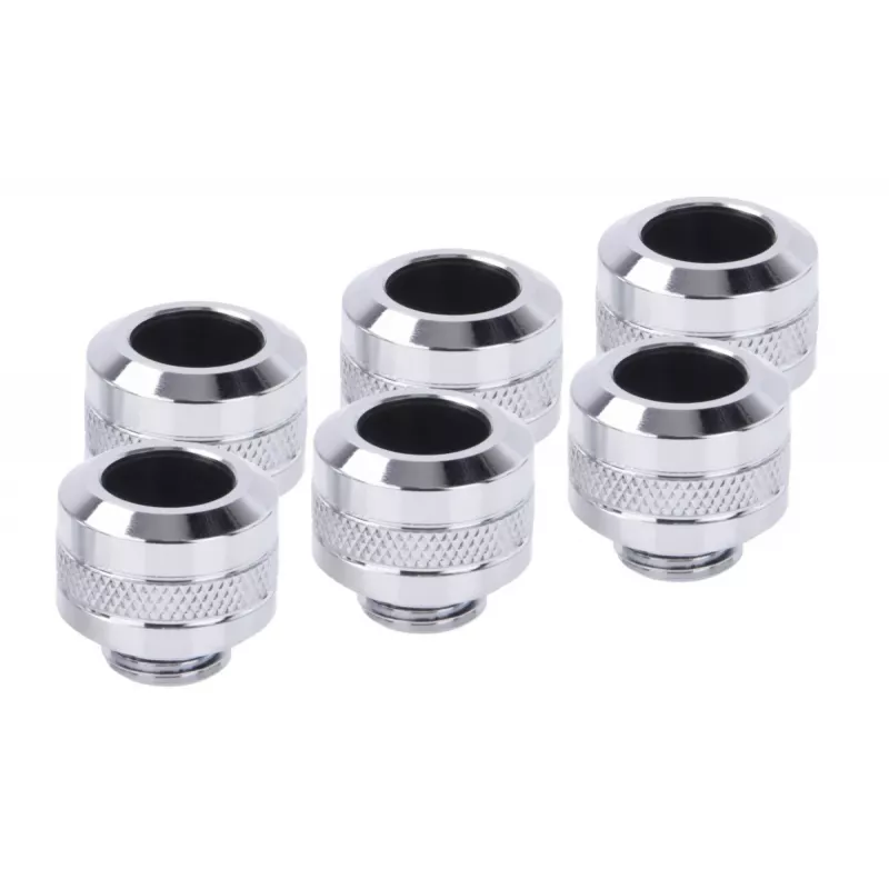 Zestaw złączek Alphacool 17474 — mosiężne złączki chromowane, Ø 22 mm, wysokość 20 mm