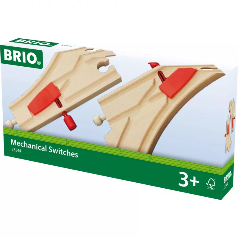 BRIO 33344 Część do torów przełączeniowych, 2 szt., czerwona