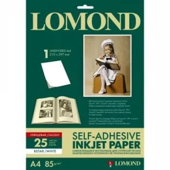 Papier fotograficzny Lomond A4 błyszczący, samoprzylepny, 25 arkuszy