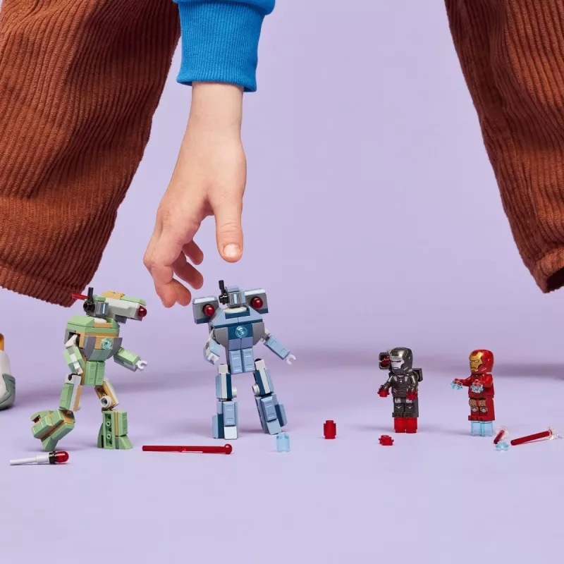 Klocki konstrukcyjne LEGO Marvel Super Heroes Iron Man War Machine zestaw 76320, 204 elementy, 2 minifigurki, 100 mm wysokości