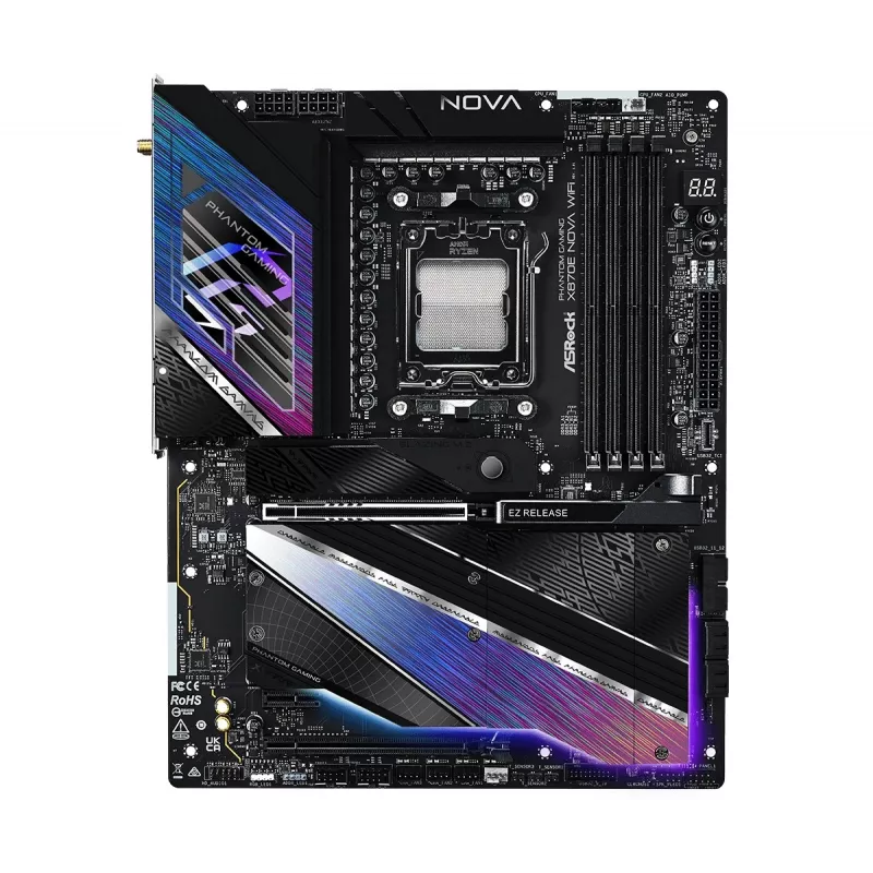 Płyta główna ASRock X870 NOVA WIFI — AMD X870, Socket AM5, ATX, 4× DIMM DDR5, 256GB, Wi‑Fi 6E, 2.5GbE