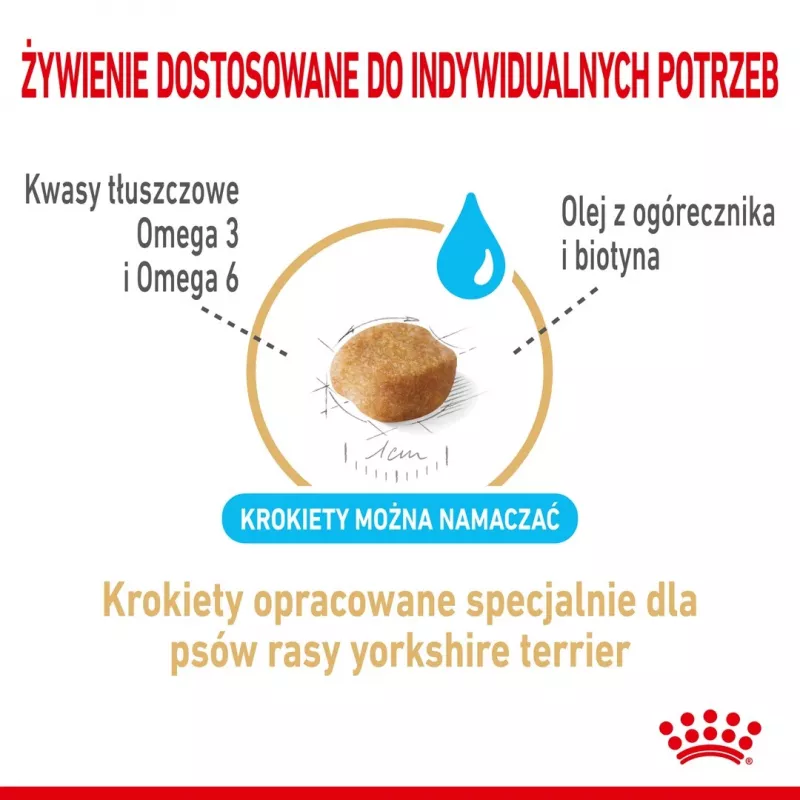 Sucha karma dla psa Royal Canin Yorkshire Terrier 8+ 1.5 kg — drób, senior małej rasy, 29% białka, 18% tłuszczu