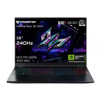 Acer | Predator Helios Neo 16S AI PHN16S-71-95J5 | Czarny | 16 cali | OLED | WQXGA | 240 Hz | Intel Core U9 | 275HX | 64 GB | DDR5 | Pojemność dysku SSD 1000 GB | NVIDIA GeForce RTX 5070 Ti