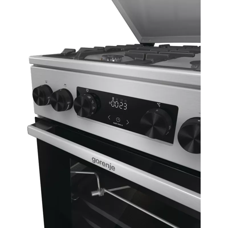 Gorenje GKS5C71XF Wolnostojąca kuchenka z piekarnikiem Srebrny