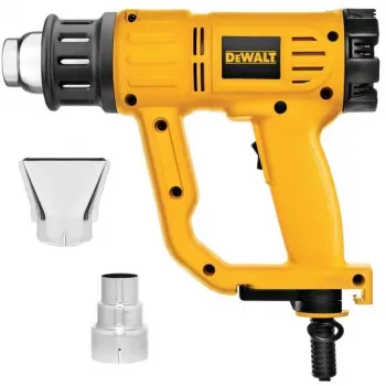 Opalarka DeWalt D26411 — 1800 W, rękojeść pistoletowa, maks. 600°C, przepływ powietrza 450 l/min, żółta