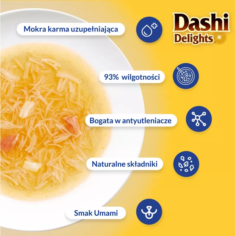INABA CAT Dashi Delights Silky Broth kurczak z łososiem – przysmak dla kota – 40g