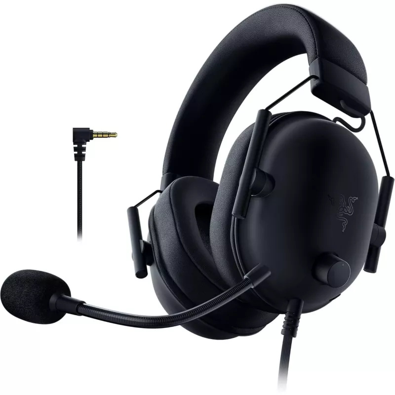 Przewodowy zestaw słuchawkowy do gier Razer CzarnyShark V2 X — binauralny, 3,5 mm, 32 Ω, 12–28000 Hz, mikrofon na wysięgniku -42 dB, 270 g