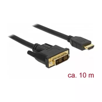 adapter kablowya wideo DeLOCK 85587 10 m HDMI Typ A DVI-D Czarny