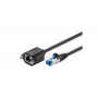 Kabel sieciowy Microconnect SFTP6A03EXT czarny 3 m Cat6a S/FTP (S-STP)