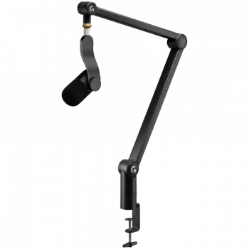 LOGITECH Yeticaster GX Dynamic RGB Gaming Mic with LIGHTSYNC and Premium Desktop Microphone Boom Arm - Czarny