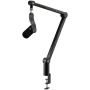 LOGITECH Yeticaster GX Dynamic RGB Gaming Mic with LIGHTSYNC and Premium Desktop Microphone Boom Arm - Czarny
