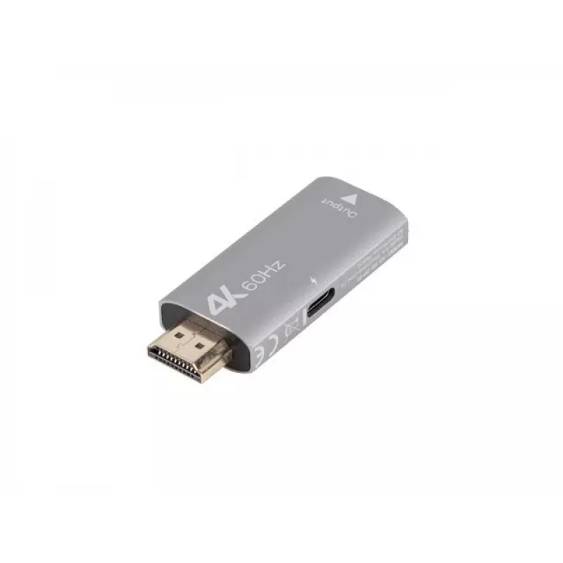 Adapter kabla wideo Lanberg AD-HD-DP-01 HDMI Typ A DisplayPort Srebrny