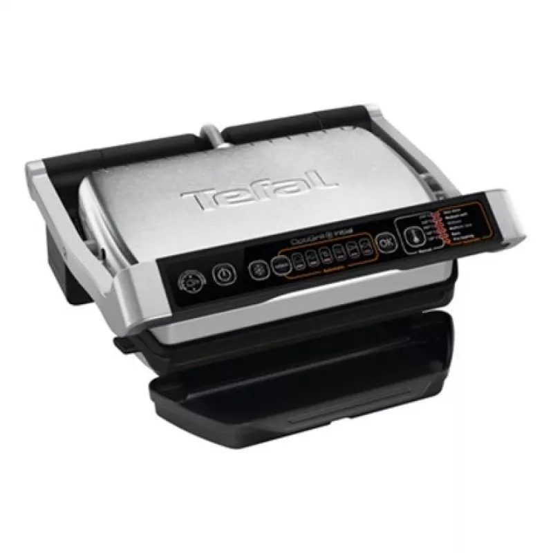 Tefal OptiGrill Initial GC706D Grill kontaktowy, 2000 W, czarno-stalowy