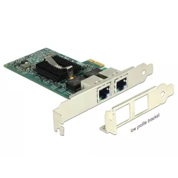 Karta sieciowa Delock PCIe 2x Gigabit LAN